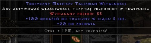 Toksyczny Mniejszy Talizman Witalności ROTW Non Ladder