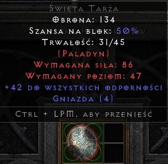 Święta Tarża 42 All Res 4 Sockets D2R ROTW Non Ladder