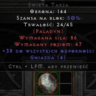 Święta Tarża 38 All Res 4 Sockets D2R ROTW Non Ladder