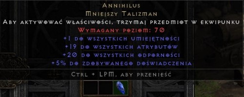 Annihilus 19/20/5 ROTW Non Ladder
