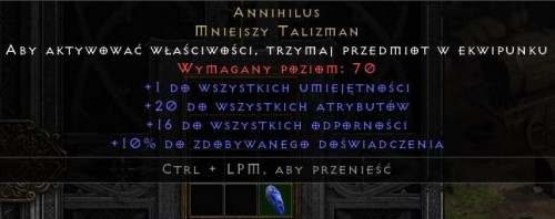 Annihilus 20/16/10 ROTW Non Ladder