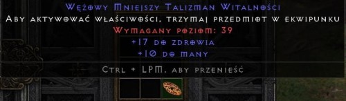 Talizman 17 Life 10 Mana ROTW Non Ladder