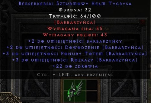 Hełm Barbarzyńca 5 BO ROTW Non Ladder