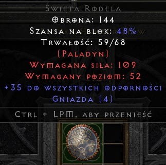 Święta Rodela 35 All Res 4 Sockets D2R ROTW Non Ladder