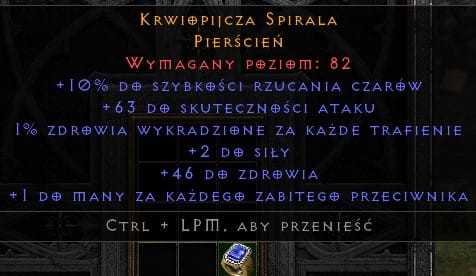 Pierścień Krwiopijcza Spirala ROTW Non Ladder