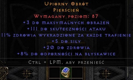 Pierścień Upiorny Obrót ROTW Non Ladder