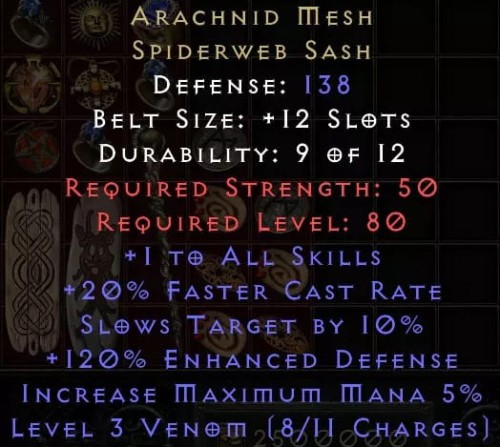 PERFECT 120 ED Siatka Arachnidów Arach D2R ROTW Ladder