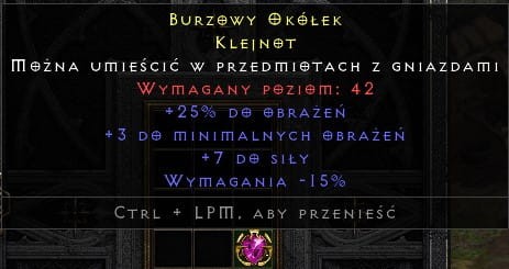 Klejnot Rare 4 Stats ROTW Non Ladder