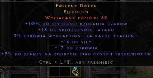 Pierścień Posępny Dotyk 10 Fcr ROTW Non Ladder
