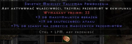 Talizman 3/19/7 ROTW Non Ladder