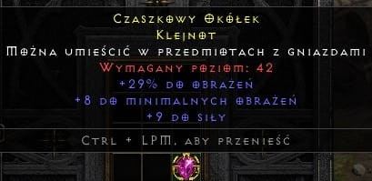 Klejnot Rare Str Obrażenia ROTW Non Ladder