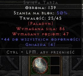 Święta Tarża 44 All Res 4 Sockets D2R ROTW Non Ladder