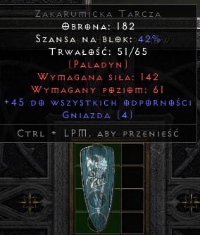 Zakarumicka Tarcza 45 All Res 4 Sockets D2R ROTW Non Ladder