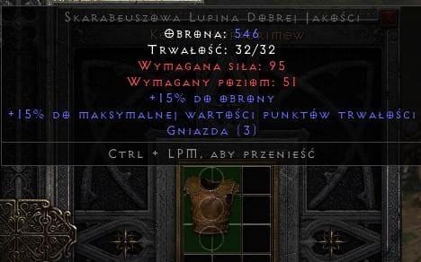 Skarabeuszowa Łupina 3 dziury 15/15 ROTW Non Ladder