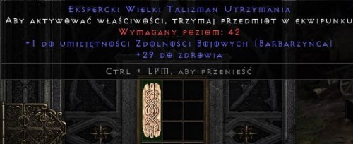 Talizman Barb Skiller + 29 Life ROTW Non Ladder