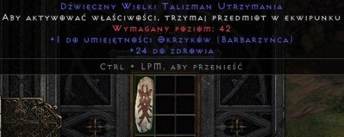 Talizman Barb Bo Skiller + 24 Life ROTW Non Ladder