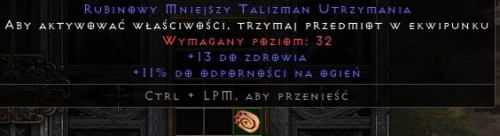 Talizman 13 Life 11 Fire Res ROTW Non Ladder