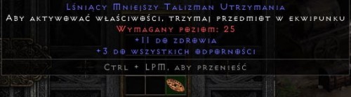 Talizman 11 Life 3 All Res ROTW Non Ladder