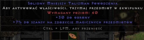 Talizman 30 Def 7 Mf ROTW Non Ladder