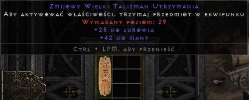 Talizman GC 25 Life 42 Mana ROTW Non Ladder