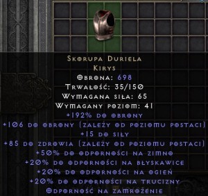 Skorupa Duriela D2R Diablo 2 Resurrected Non Ladder