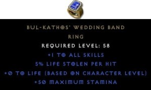 Obrączka Bul Khatosa BK 3-4% D2R Diablo 2 Resurrected Ladder