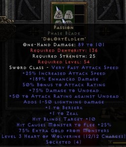 PASSION Pasja PB D2R Diablo 2 Resurrected LADDER