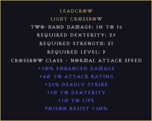 Leadcrow DIABLO 2 D2R LADDER