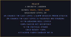 Peace DIABLO 2 D2R LADDER