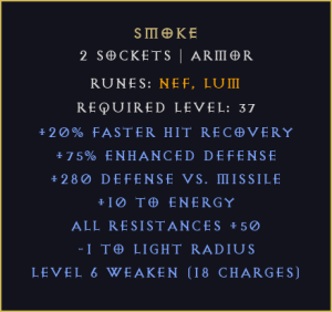 Smoke DIABLO 2 D2R LADDER