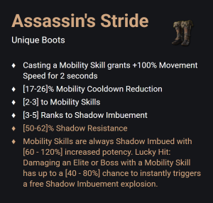 Assassin's Stride UNIKAT Diablo IV SEZON