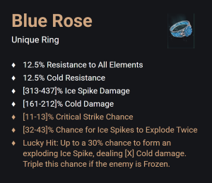 Blue Rose UNIKAT Diablo IV SEZON