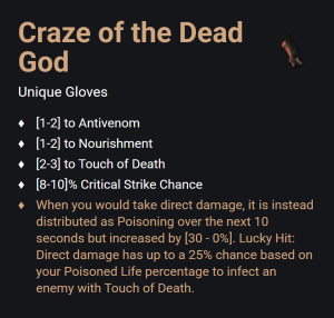 Craze of the Dead God UNIKAT Diablo IV SEZON