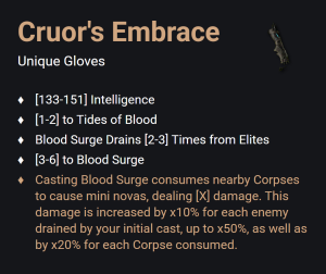 Cruor's Embrace UNIKAT Diablo IV SEZON