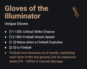 Gloves of the Illuminator UNIKAT Diablo IV SEZON