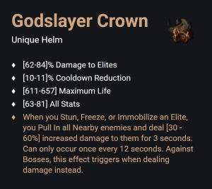 Godslayer Crown UNIKAT Diablo IV SEZON