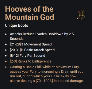 Hooves of the Mountain God UNIKAT Diablo IV SEZON