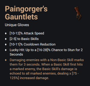 Paingorger's Gauntlets UNIKAT Diablo IV SEZON