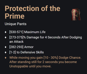 Protection of the Prime UNIKAT Diablo IV SEZON