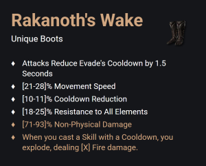 Rakanoth's Wake UNIKAT Diablo IV SEZON