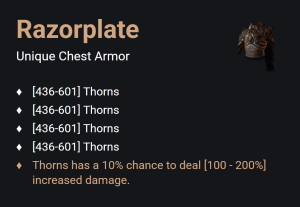 Razorplate UNIKAT Diablo IV SEZON