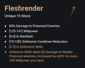 Fleshrender UNIKAT Diablo IV SEZON