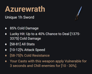 Azurewrath UNIKAT Diablo IV SEZON