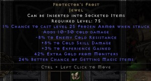 COLD PROTECTOR'S FROST KLEJNOT D2R ROTW LADDER