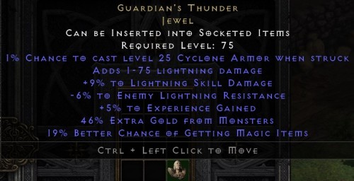 Guardian Thunder Diablo Klejnot