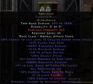 ETH HART FORTITUDE Thunder Maul GRZMIĄCY KAFAR D2R ROTW LADDER