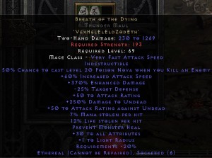 ETH OSTATNI ODDECH BOTD Thunder Maul GRZMIĄCY KAFAR D2R ROTW LADDER 