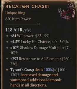 HECATON CHASM Unikat WARLOCK SEZON