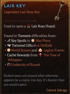 LAIR KEY Klucz do Bossów DIABLO 4 SEZON