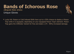 Bands of Ichorous Rose / Obrączki Róży Ichoru UNIKAT Diablo IV SEZON